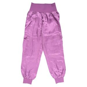 CINQ A SEPT Purple Silky High Waist Pants Small
